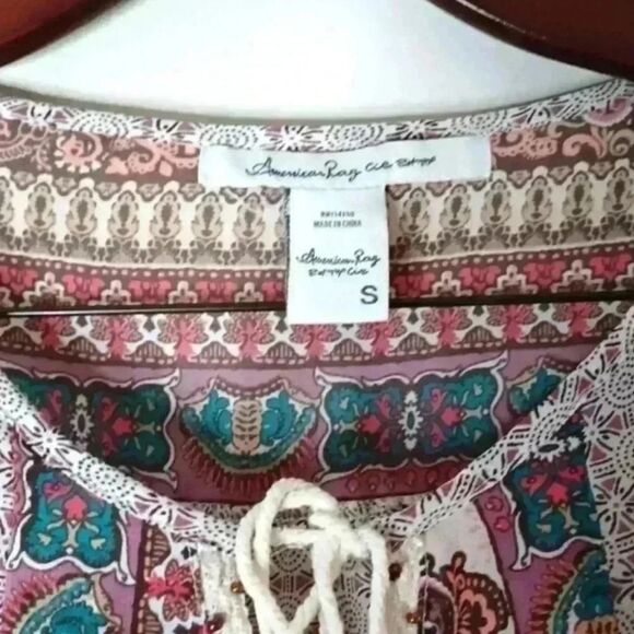 American Rag cie Bohemian Patterned Women's Top - Picture 5 of 7